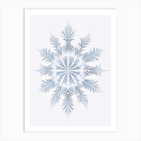 Symmetry, Snowflakes, Pencil Illustration 2 Poster