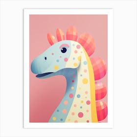 Colourful Dinosaur Anchisaurus 1 Art Print