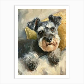 Miniature Schnauzer Acrylic Painting 4 Art Print