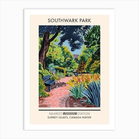 Southwark Park London Parks Garden 3 Art Print