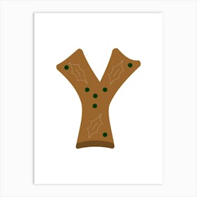 Gingerbread Decorative Letters Living Room Holiday Display 23 Art Print