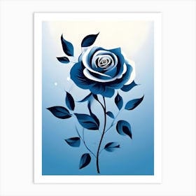 Blue Rose 4 Art Print