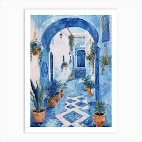 Blue Doorway Art Print