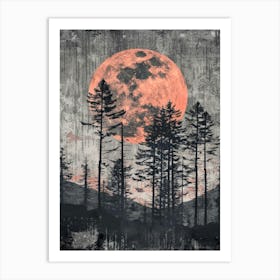 Full Moon In The Forest 15 Art Print