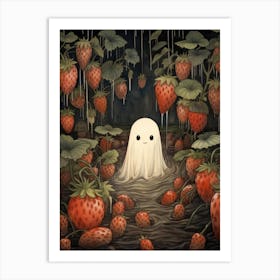 Ghost In The Strawberry Field 1 Art Print