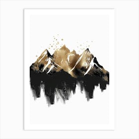 Gold Mountains Canvas Print 4 Art Print