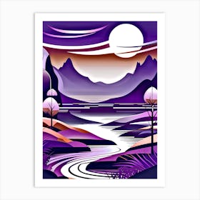 Purple Landscape 1 Art Print