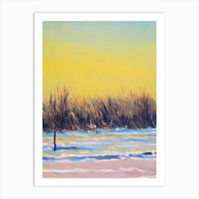 Hammonasset Beach, Connecticut Bright Abstract Art Print