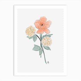 Let It Be - Two Flowers Art Print