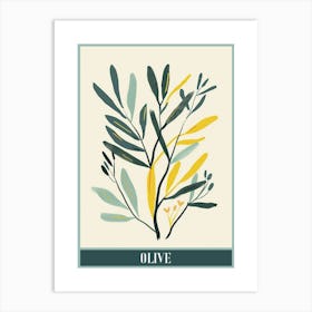 Olive Tree Flat Illustration 4 Poster Art Print