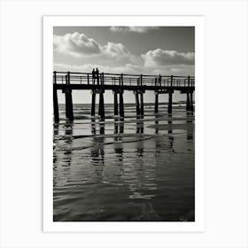 Black And White Pier Art Print