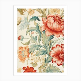 Floral Wallpaper 342 Art Print