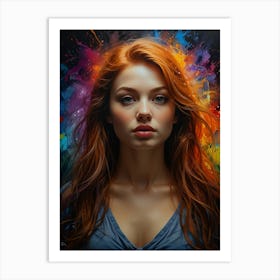 Young Woman With Red Hair Art Print