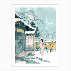 Nara Japan 4 Retro Illustration Art Print