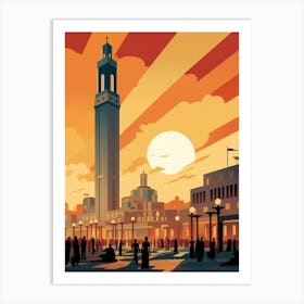 Takism Square Meydan Pixel Art 12 Art Print