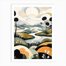 Meadow Abstract Minimalist 6 Art Print