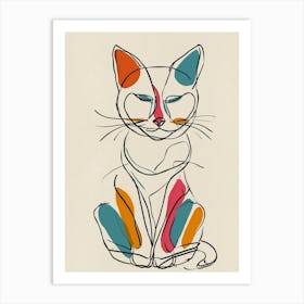 Cat Drawing Art Print