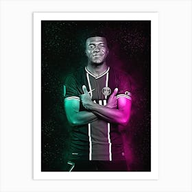 Kylian Mbappe Style Funny Art Print