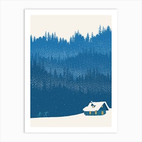 Nordic Ski Scene Art Print