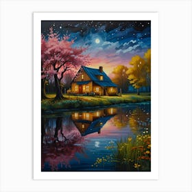 House By The Lake 1 Art Print