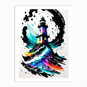 Lighthouse Painting Art Print