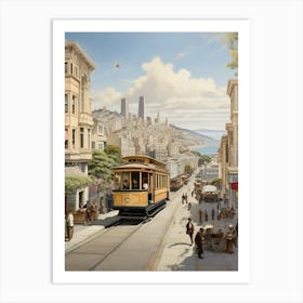 San Francisco Trolley Car Art Print