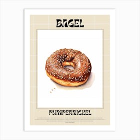 Pumpernickel Bagel 3 Art Print