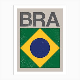 Brazil Flag Art Print
