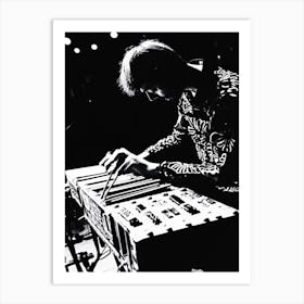 Man Playing A Keyboard Art Print