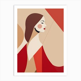 Abstract Portrait Of A Woman Art Print