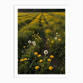 Field Of Dandelions Art Print