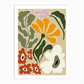 Mid Century Bloomscape Art Print