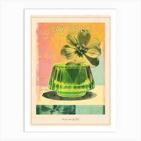 Green Jelly Retro Collage 5 Poster Art Print