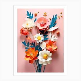 Paper Flowers 27 Art Print