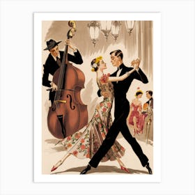 Tango Dancers 1 Art Print