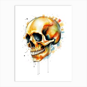 Golden Skull Art Print