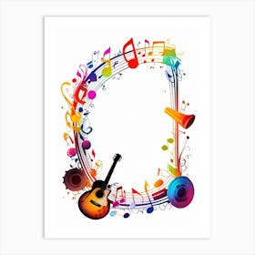 Musical Notes Frame Art Print