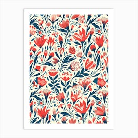 Flower Jubilee London Fabrics Floral Pattern 3 Art Print