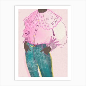 Jeans Fashion Art Print