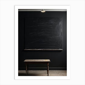 Blackboard Giving The Impression Of Vast Untouched Space Features An Appealing Smudged Texture Th (3) Art Print