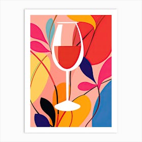 Glass Of Wine, Inspired by Matisse Art Print