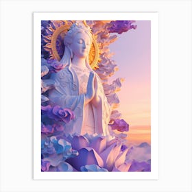 Buddha Natural Meditation in the Light Art Print