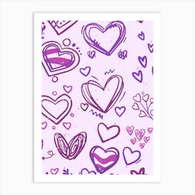 Heart Doodles Art Print