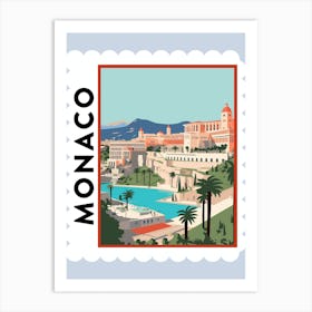 Monaco 1 Travel Stamp Poster Art Print