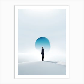 Man Standing In The Snow Art Print