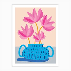 Flowers Retro Art Print