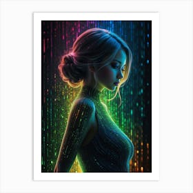 Futuristic Girl Art Print