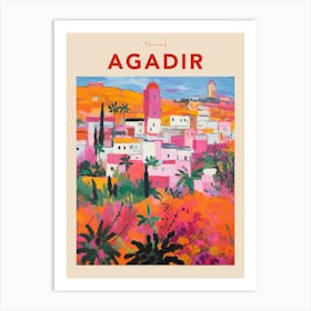 Agadir Morocco 2 Fauvist Travel Poster Art Print