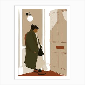 Woman In A Coat 1 Art Print