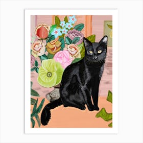 Black Cat Art Print